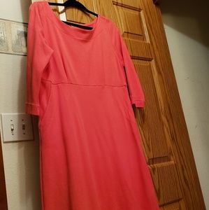 Jaclyn Smith spandex 3/4 sleeve orange dress